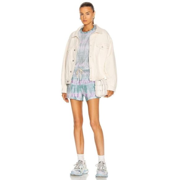 JOHN ELLIOTT Reconstructed Tie Dye Shorts in Mineral & Opal 2 Medium New Womens - Picture 15 of 15